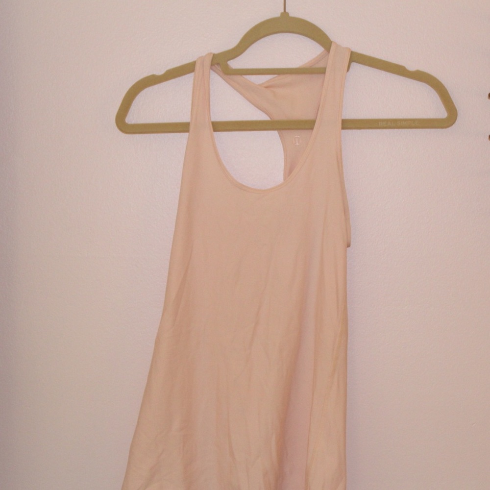 Light pink Lululemon razor back tank top